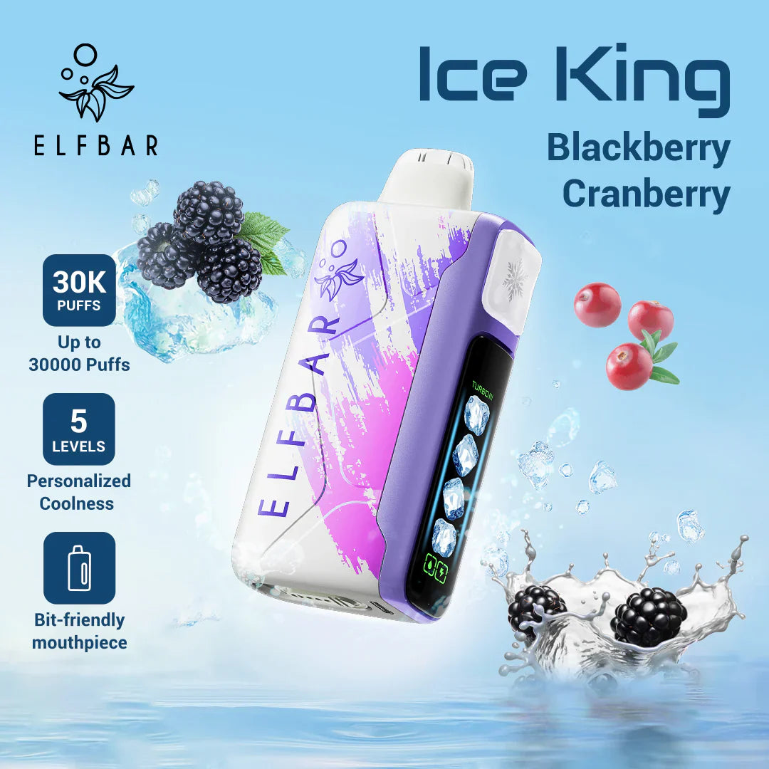 ELF BAR  Elf Bar Ice King - 5 Level Adjustable Coolness - 30k Puffs