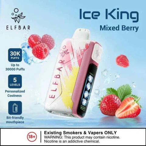 ELF BAR  Elf Bar Ice King - 5 Level Adjustable Coolness - 30k Puffs