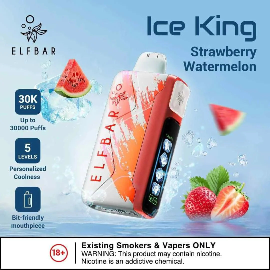 ELF BAR  Elf Bar Ice King - 5 Level Adjustable Coolness - 30k Puffs